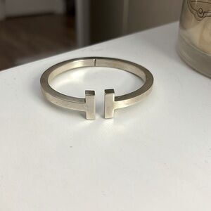Tiffany and co T bangle sterling silver